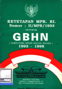 Image of Ketetapan-Ketetapan MPR RI 1993